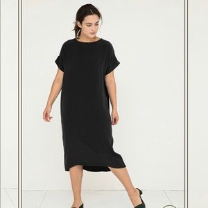 Elizabeth Suzann Georgia Dress in Black Silk Crepe